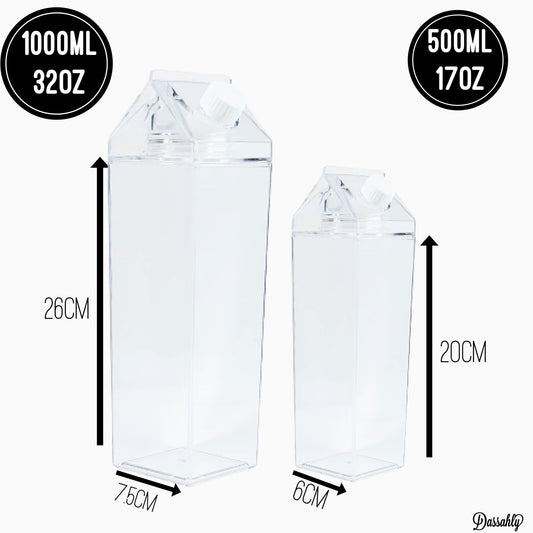 Clear Acrylic Drink/Fridge Bottle - No Label