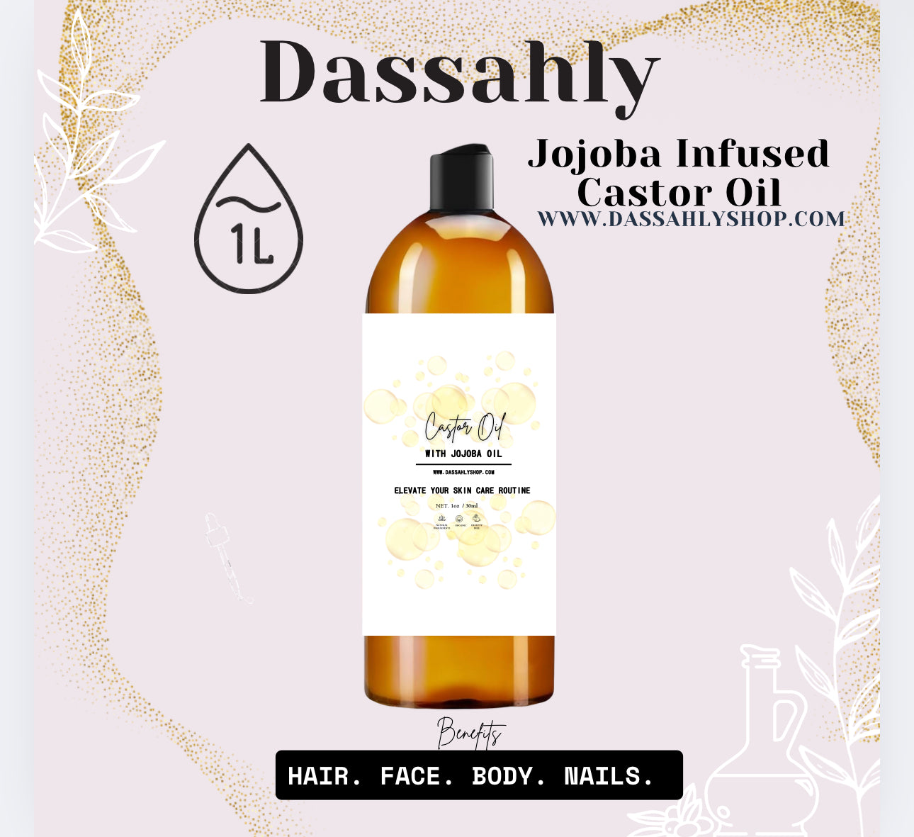 Pure Organic Castor Oil – Jojoba Oil Infused | 30ml