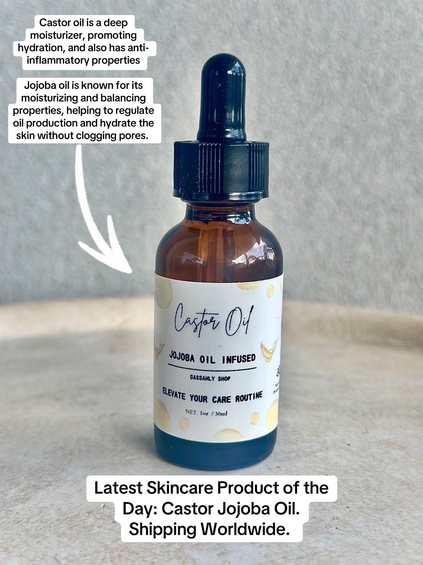 Pure Organic Castor Oil – Jojoba Oil Infused | 30ml