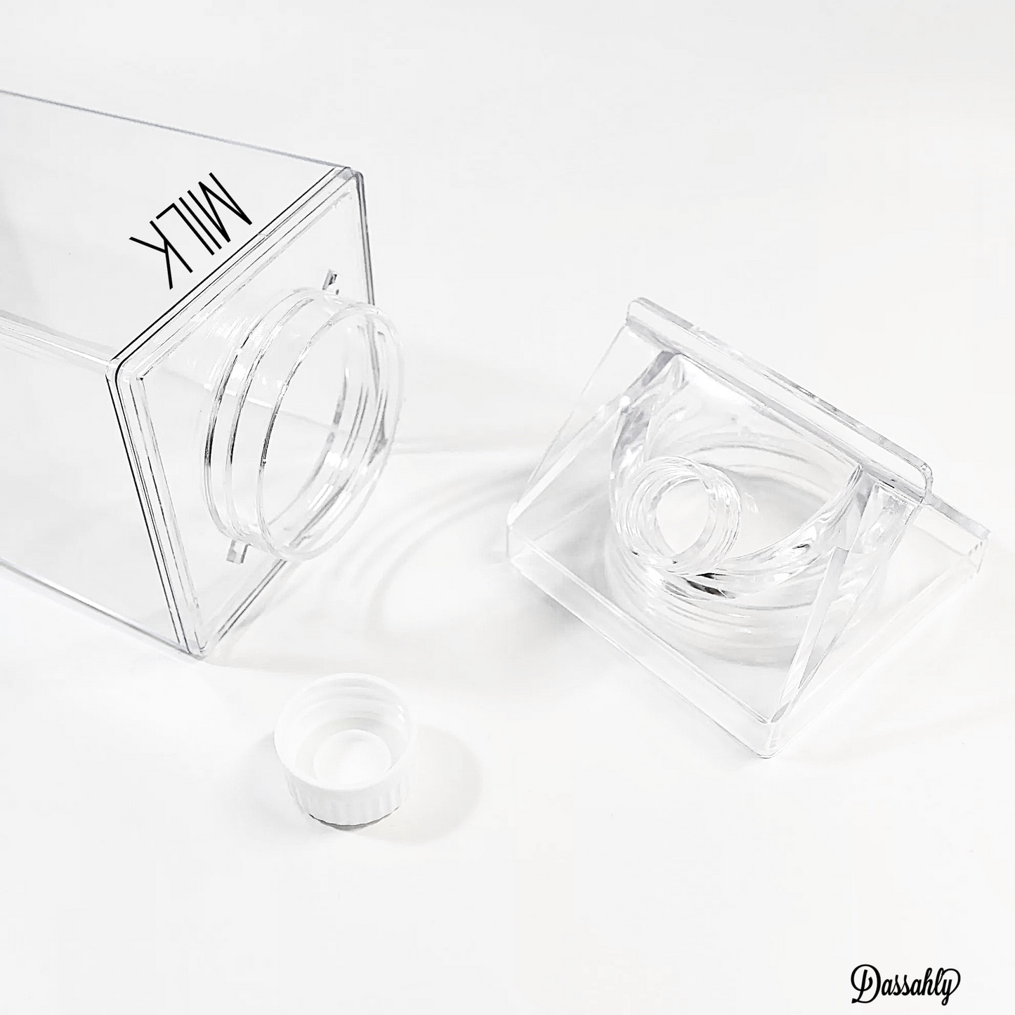 Clear Acrylic Water/Fridge Bottle With Label