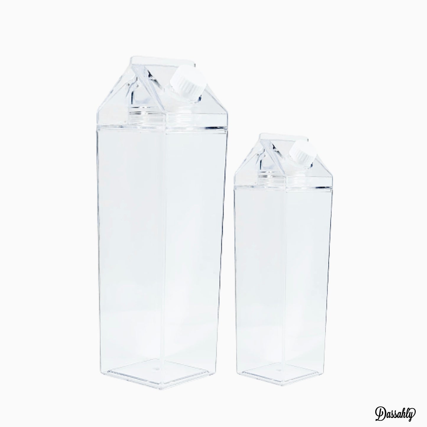 Clear Acrylic Drink/Fridge Bottle  - No Label