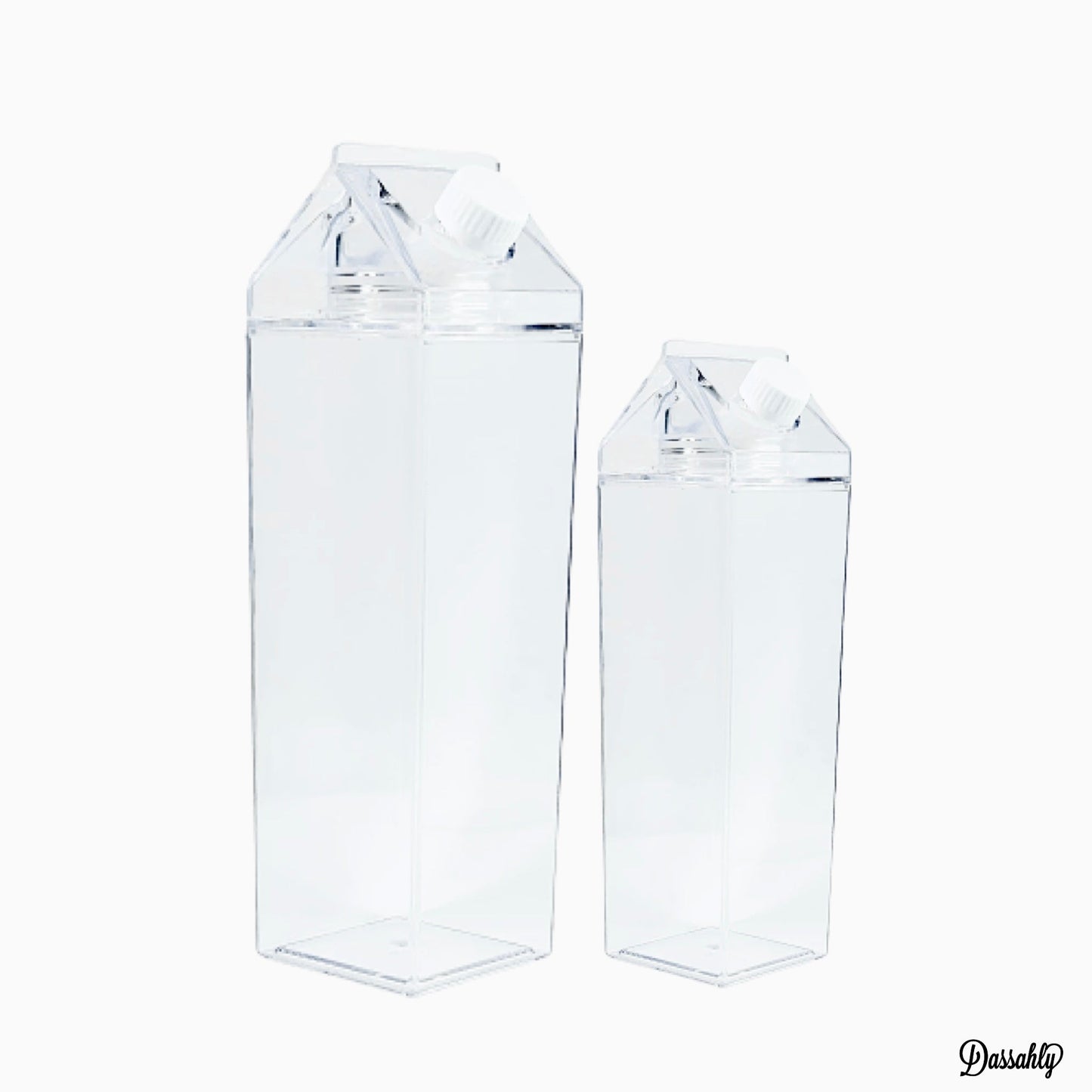 Clear Acrylic Water/Fridge Bottle With Label